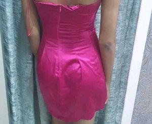 Pink Strapless Mini Dress