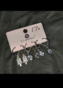 Set Of 3 Korean Earrings