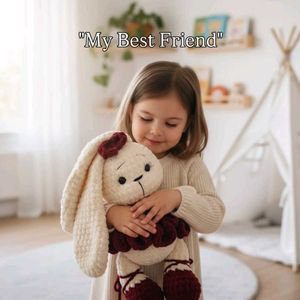 Cute Handmade Plush Bunny Toy