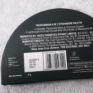 FACESCANADA 6 in 1 Eyeshadow Palette - Candid Char