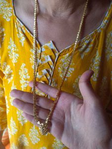 1 Gram Gold Heart Pendant Chain With Garenti