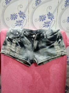 Distressed Denim Shorts