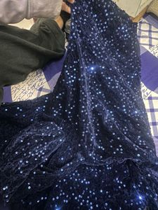 Sparkling Navy Blue Sequin Dress