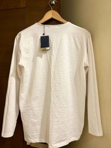 Unisex White Long Sleeve T-Shirt Brand New
