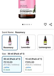 ThriveCo Hair Serum and Soulflower Rosemary oil