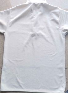 White Zip-Up Short Sleeve Top