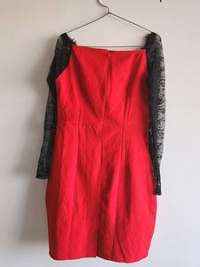 Red And Black Lace Dress