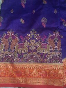 Elegant Purple Banarasi Silk Saree