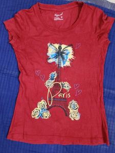 Red Paris Graphic Tee