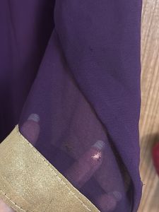 Purple Embroidered A Line Kurti