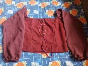Maroon Two-Piece Set