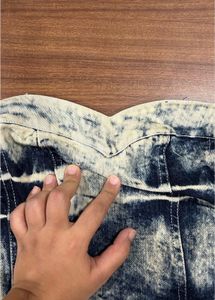 Denim Tube Top/ Corset
