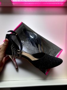 Black Diamond Studded Heels