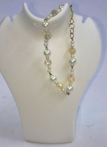 Korean Braslate Trend gold cream pearls natural