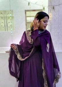 Elegant Purple Ethnic Gown