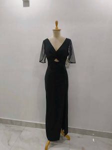 Elegant Black Cutout Maxi Dress