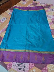 Blue &amp; Purple Silk Saree