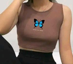 Butterfly Graphic Crop Top