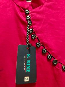 Stylish Pink Kurta With Buttons