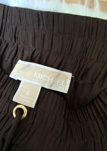 MiCHAEL KORS Brown Satin Cargo Pants