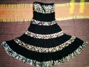 Boho Strapless Tiered Dress