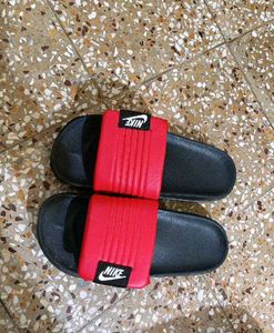 Nike Red & Black Slides