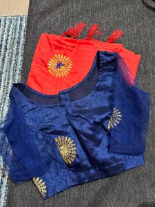 Silk blend Saree With Blouse
