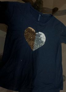 Sequin Heat Navy Blue Top♥️