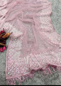 Beautiful Pink Sequence Saree
