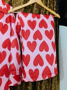 Heart Print night dress