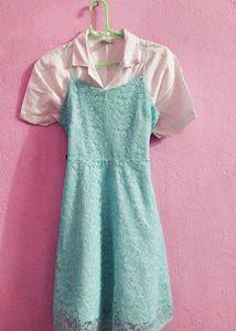 Cute Blue Lace Dress🩷🎀
