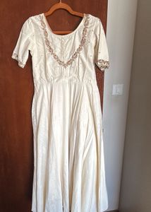 Off White Anarkali With Duppata