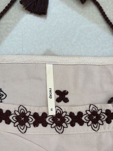 Floral Embroidered Kaftan Top