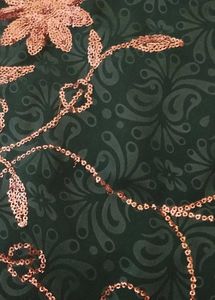 Emerald Green Embroidered Sari