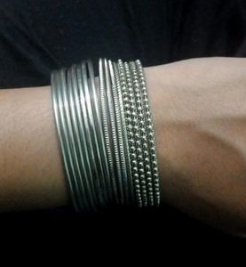 Silver Bangles 16 Pieces