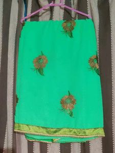 Price Drop: Green Threadwork Saree
