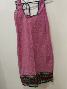 Pink Printed Kurta
