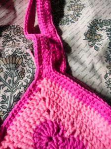 Pink Heart Tote Bag