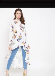 Floral Print High-Low Tunic
