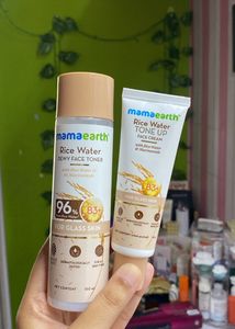 Mamaearth Rice Water Toner &amp; Tone Up Cream Combo
