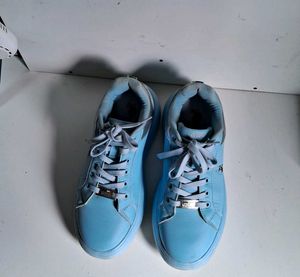 U.S. Polo Assn. Light Blue Platform Sneakers