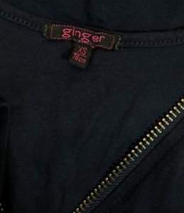 Zipper Navy Blue Ginger Dress ❤️
