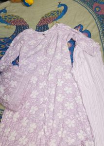 Vintage Floral Button-Down Kurta Set