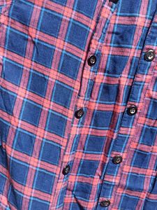 Red &amp; Blue Plaid Flannel Shirt