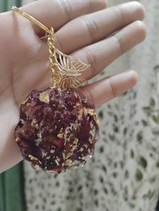 Resin Keychain With Alphabet A