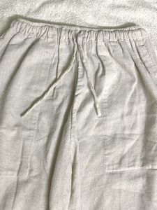 Linen Blend Wide Leg Pants