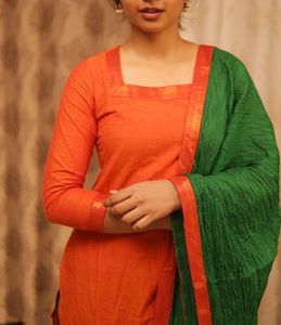 Orange &amp; Green Salwar Kameez set