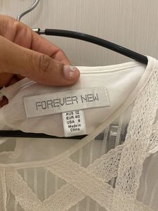 FOREVER NEW Sheer White Blouse