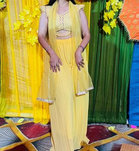 Light Yellow Haldi Plazzo Set