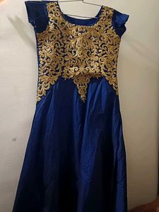 Elegant Blue Ethnic Gown